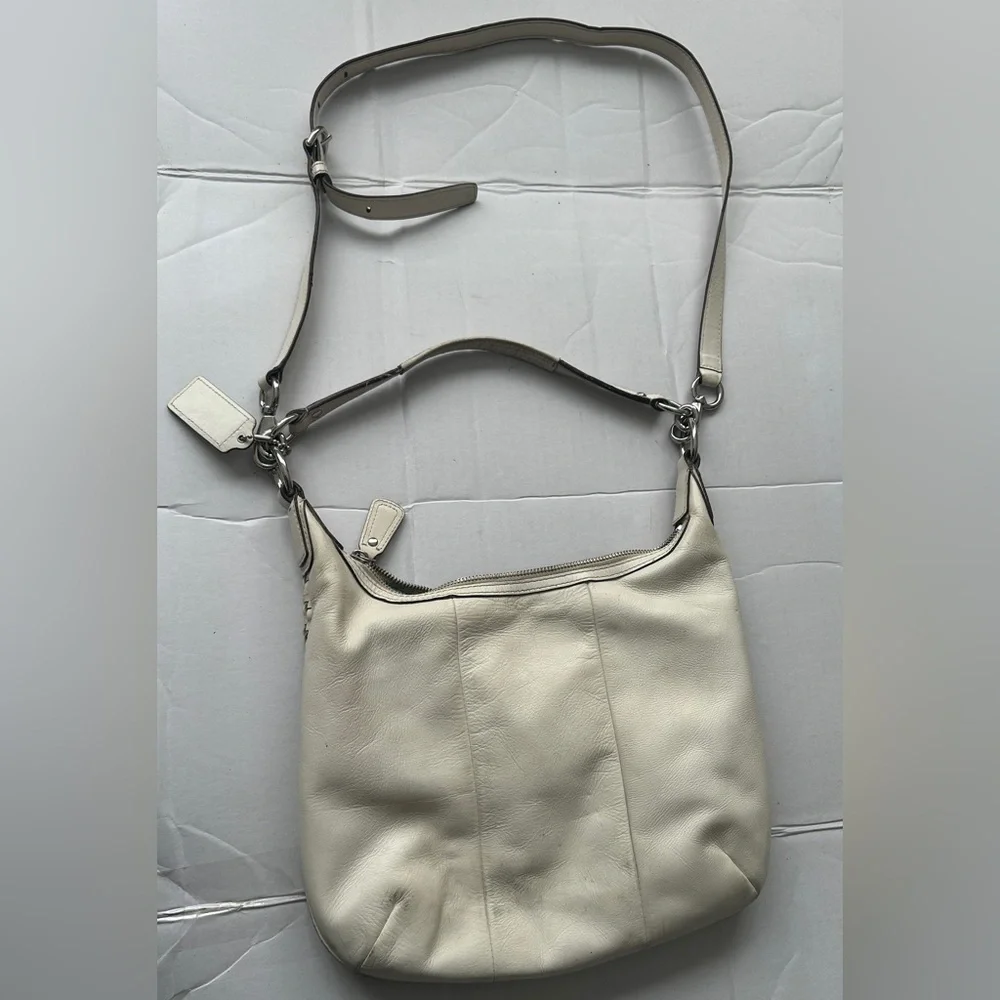 Coach Kristin Woven Leather Hobo Bag